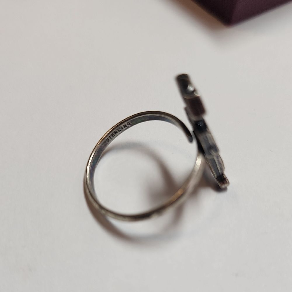 Sterling Silver Alien Ring Adjustable - image 2